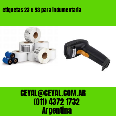 etiquetas 23 x 93 para indumentaria