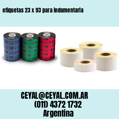 etiquetas 23 x 93 para indumentaria