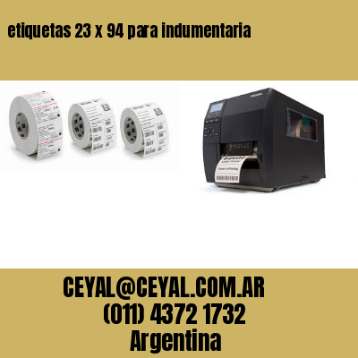 etiquetas 23 x 94 para indumentaria