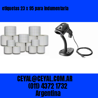 etiquetas 23 x 95 para indumentaria