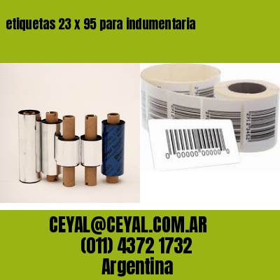 etiquetas 23 x 95 para indumentaria
