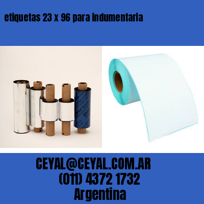etiquetas 23 x 96 para indumentaria
