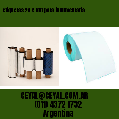 etiquetas 24 x 100 para indumentaria