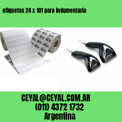 etiquetas 24 x 101 para indumentaria