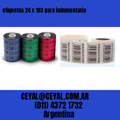 etiquetas 24 x 103 para indumentaria