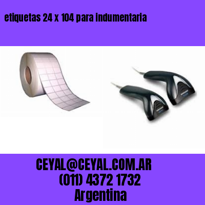 etiquetas 24 x 104 para indumentaria