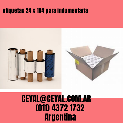 etiquetas 24 x 104 para indumentaria