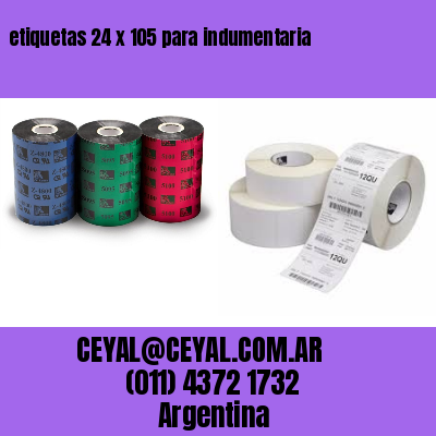 etiquetas 24 x 105 para indumentaria