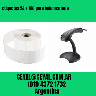 etiquetas 24 x 106 para indumentaria