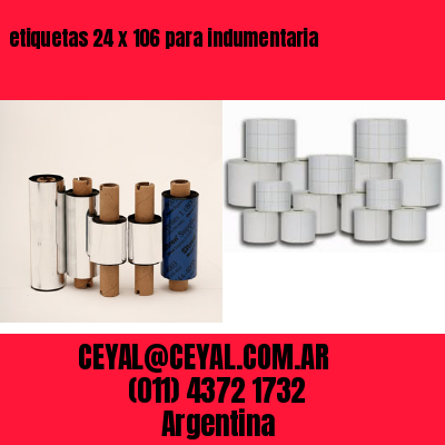 etiquetas 24 x 106 para indumentaria