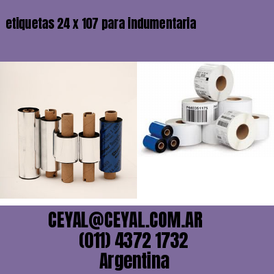 etiquetas 24 x 107 para indumentaria