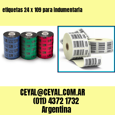 etiquetas 24 x 109 para indumentaria