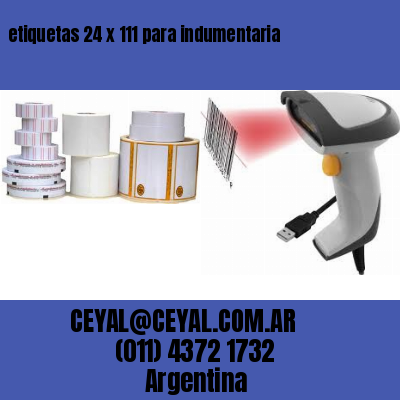 etiquetas 24 x 111 para indumentaria