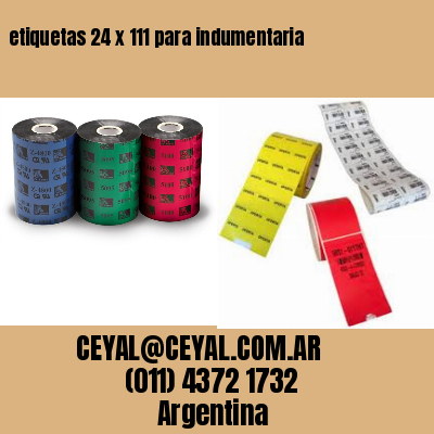 etiquetas 24 x 111 para indumentaria