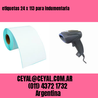 etiquetas 24 x 113 para indumentaria