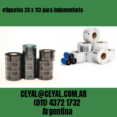 etiquetas 24 x 113 para indumentaria