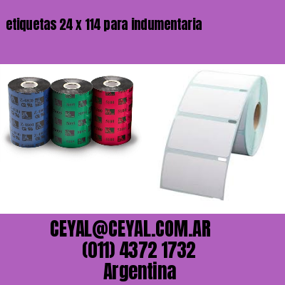 etiquetas 24 x 114 para indumentaria