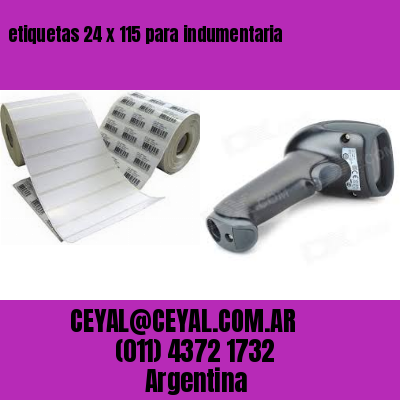 etiquetas 24 x 115 para indumentaria