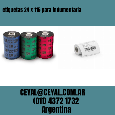 etiquetas 24 x 115 para indumentaria