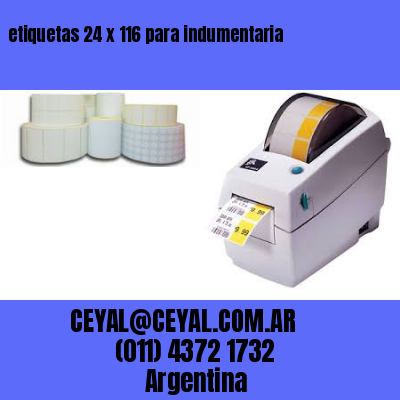 etiquetas 24 x 116 para indumentaria