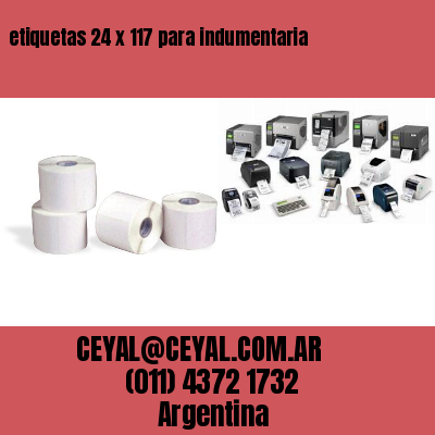 etiquetas 24 x 117 para indumentaria