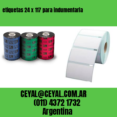 etiquetas 24 x 117 para indumentaria