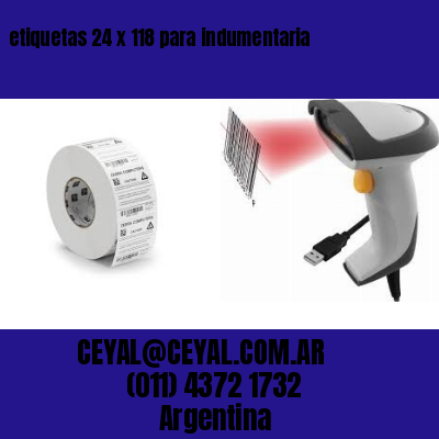 etiquetas 24 x 118 para indumentaria