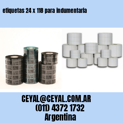 etiquetas 24 x 118 para indumentaria