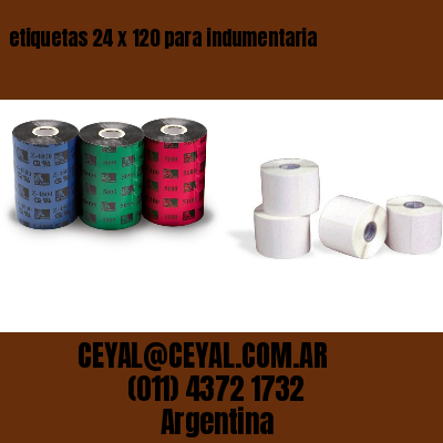 etiquetas 24 x 120 para indumentaria