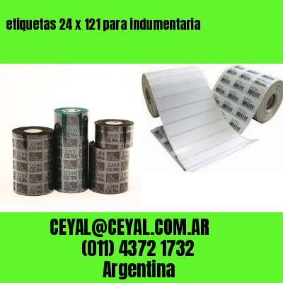 etiquetas 24 x 121 para indumentaria