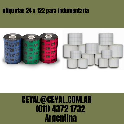 etiquetas 24 x 122 para indumentaria