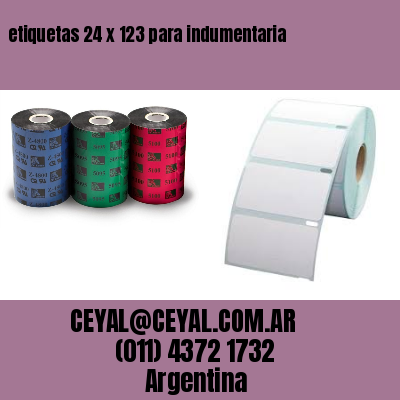 etiquetas 24 x 123 para indumentaria
