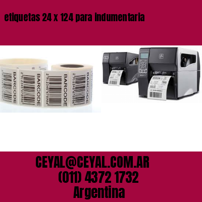etiquetas 24 x 124 para indumentaria