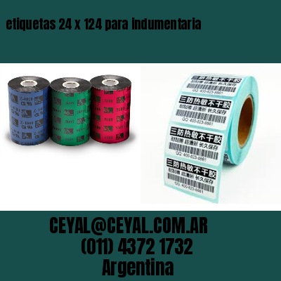 etiquetas 24 x 124 para indumentaria