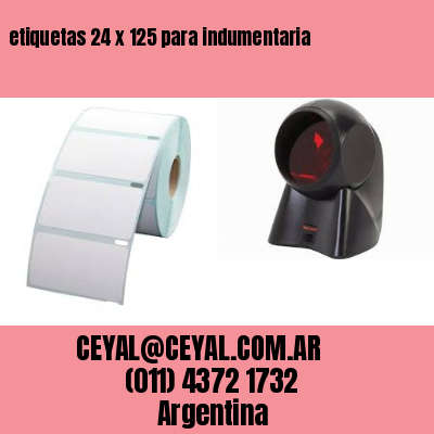 etiquetas 24 x 125 para indumentaria