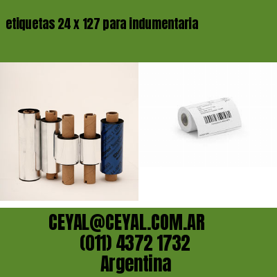etiquetas 24 x 127 para indumentaria