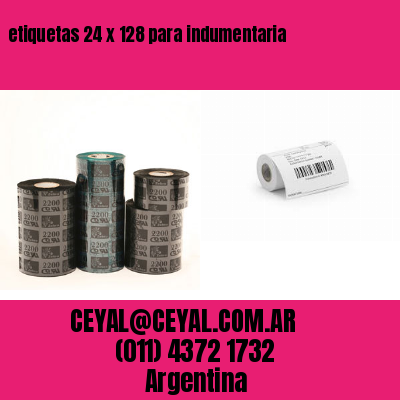etiquetas 24 x 128 para indumentaria
