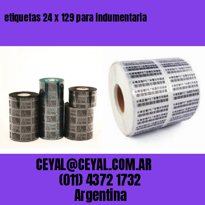 etiquetas 24 x 129 para indumentaria