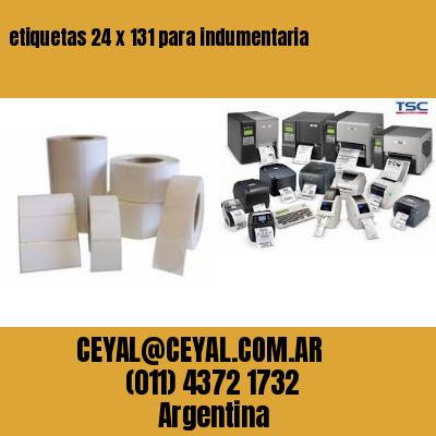 etiquetas 24 x 131 para indumentaria