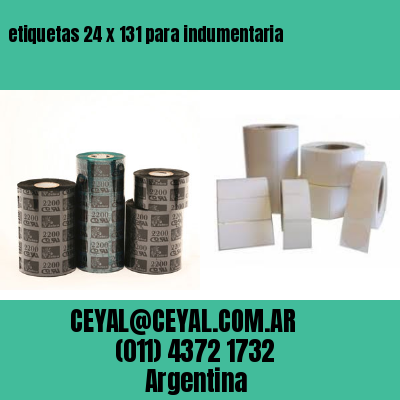 etiquetas 24 x 131 para indumentaria