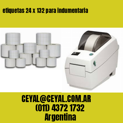 etiquetas 24 x 132 para indumentaria