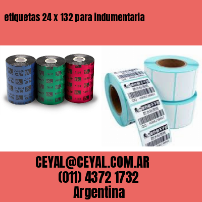 etiquetas 24 x 132 para indumentaria