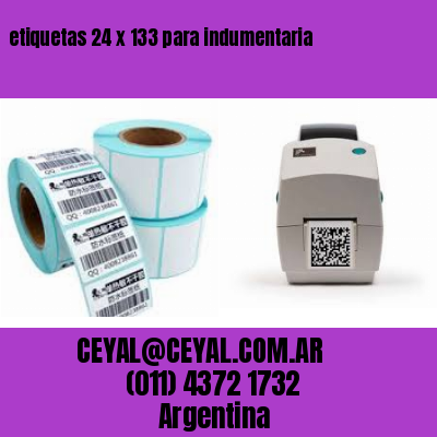 etiquetas 24 x 133 para indumentaria