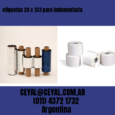 etiquetas 24 x 133 para indumentaria