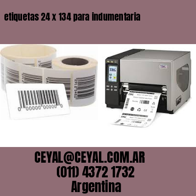 etiquetas 24 x 134 para indumentaria