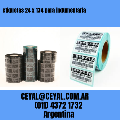 etiquetas 24 x 134 para indumentaria