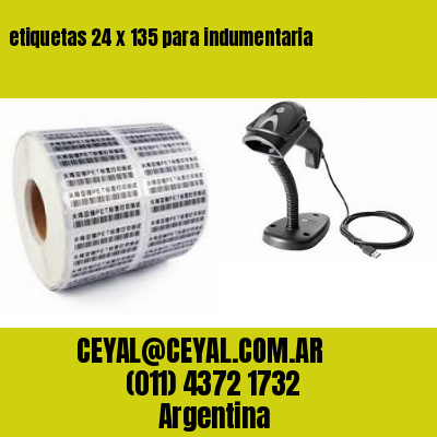 etiquetas 24 x 135 para indumentaria