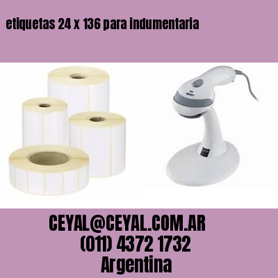 etiquetas 24 x 136 para indumentaria