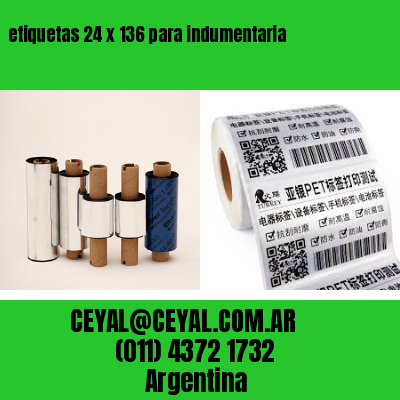 etiquetas 24 x 136 para indumentaria