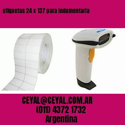 etiquetas 24 x 137 para indumentaria